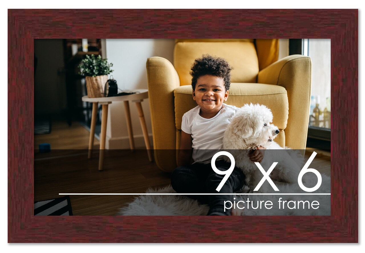 Photo Size Minimalist Brown Picture Frame - UV Acrylic, Foam Board Backing, Hanging Hardware